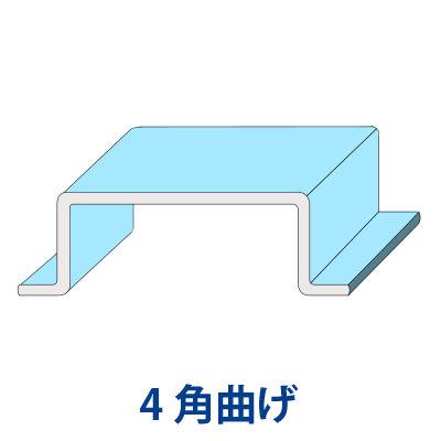 ハット曲げの形状