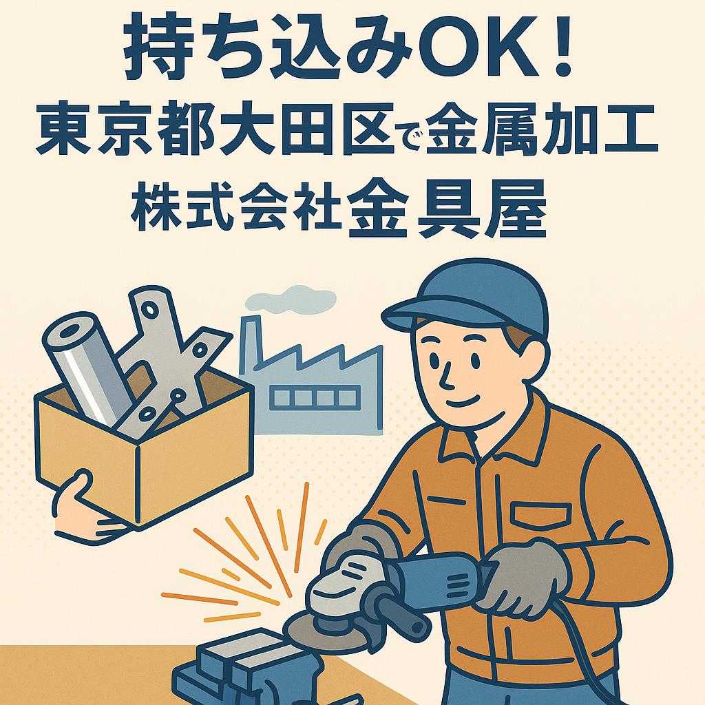 持ち込みOK！東京都大田区で金属加工なら株式会社金具屋にお任せ