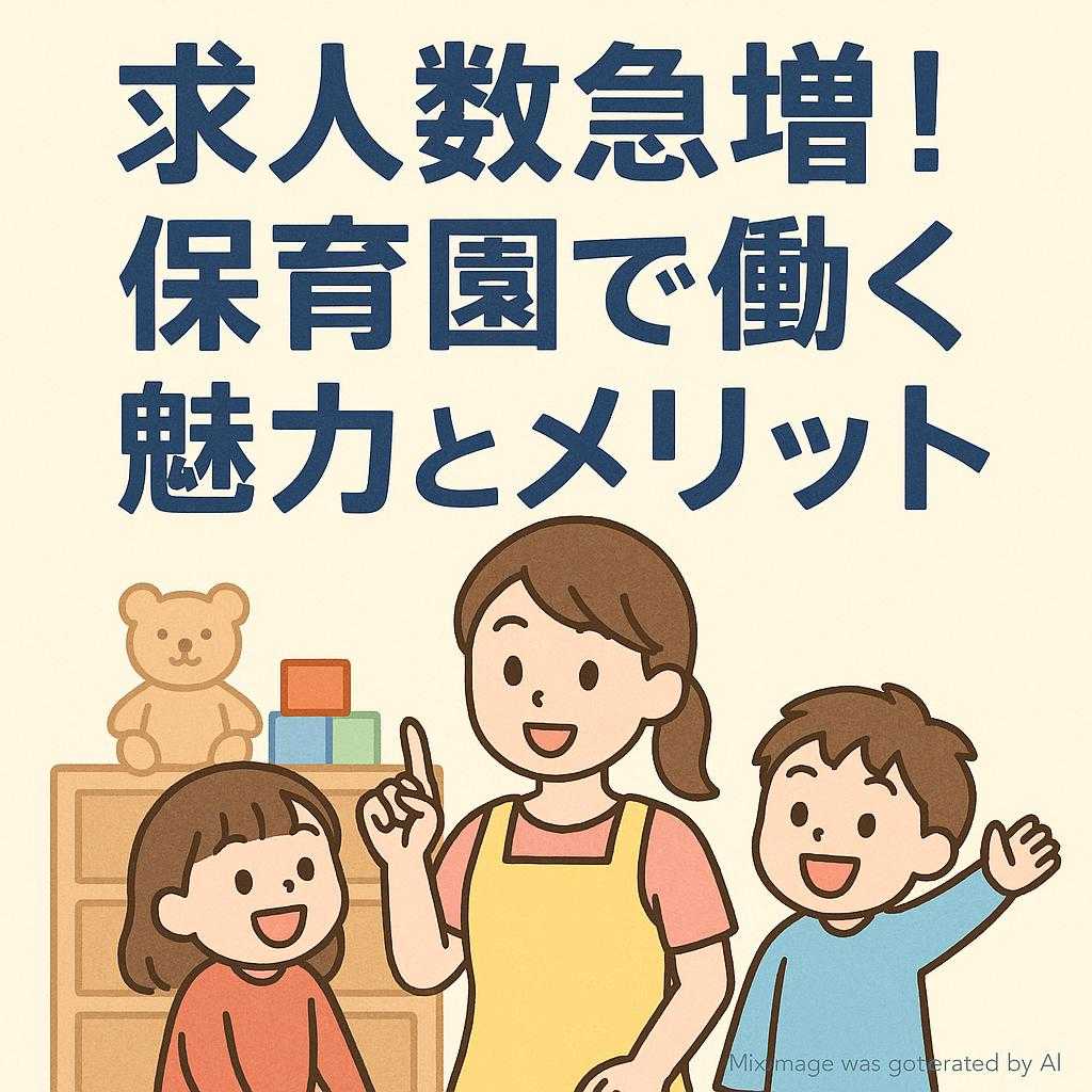 求人数急増！保育園で働く魅力とメリット