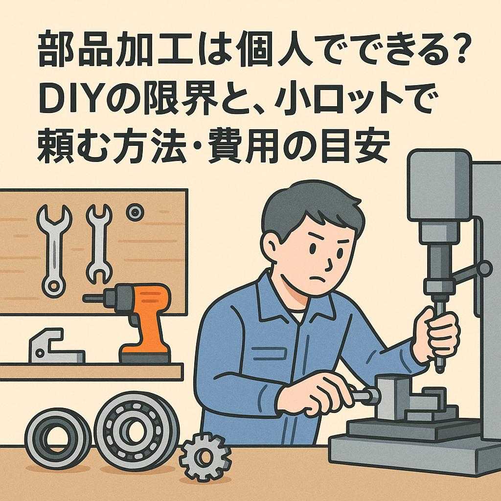 部品加工は個人でできる?DIYの限界と、小ロットで頼む方法・費用の目安