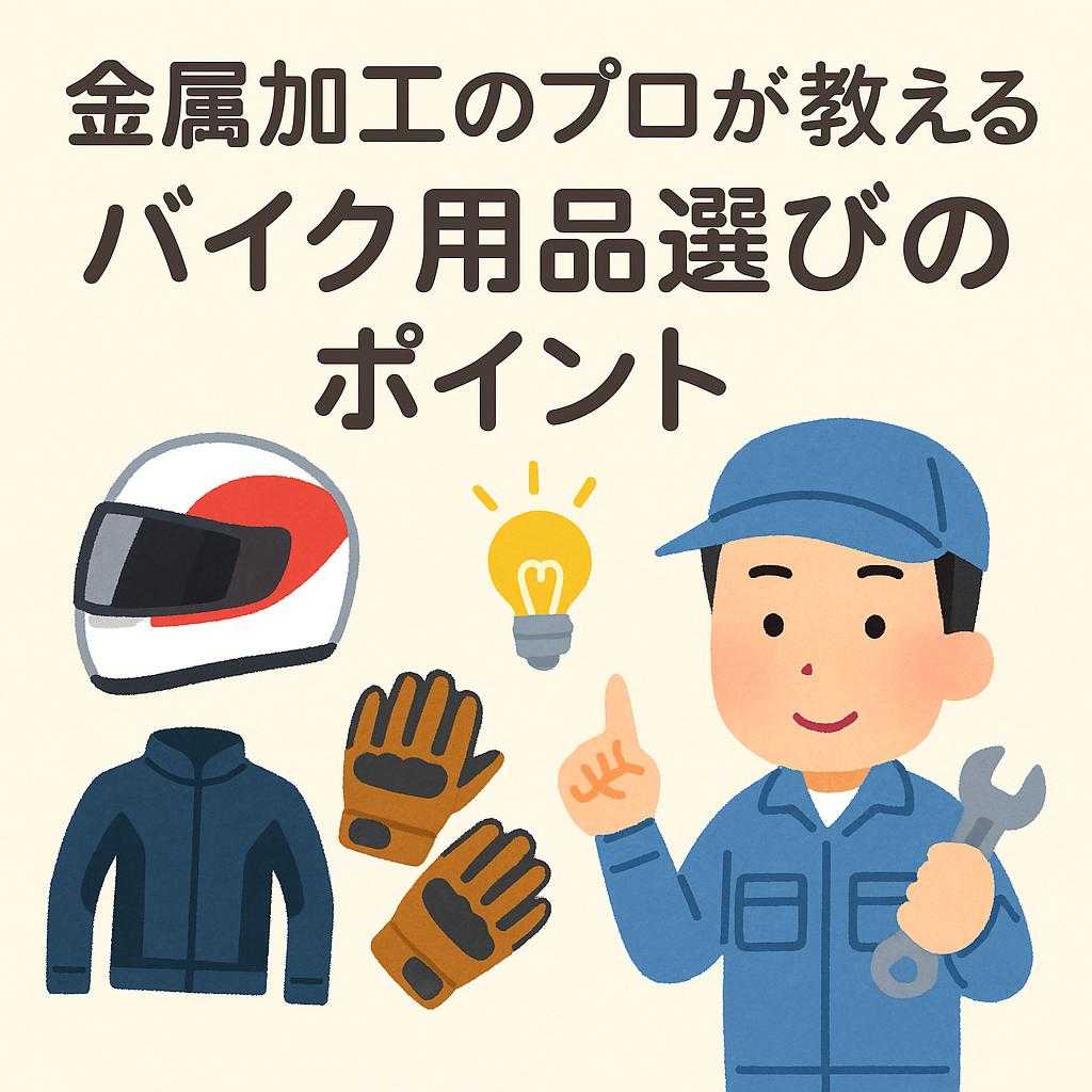 金属加工のプロが教えるバイク用品選びのポイント