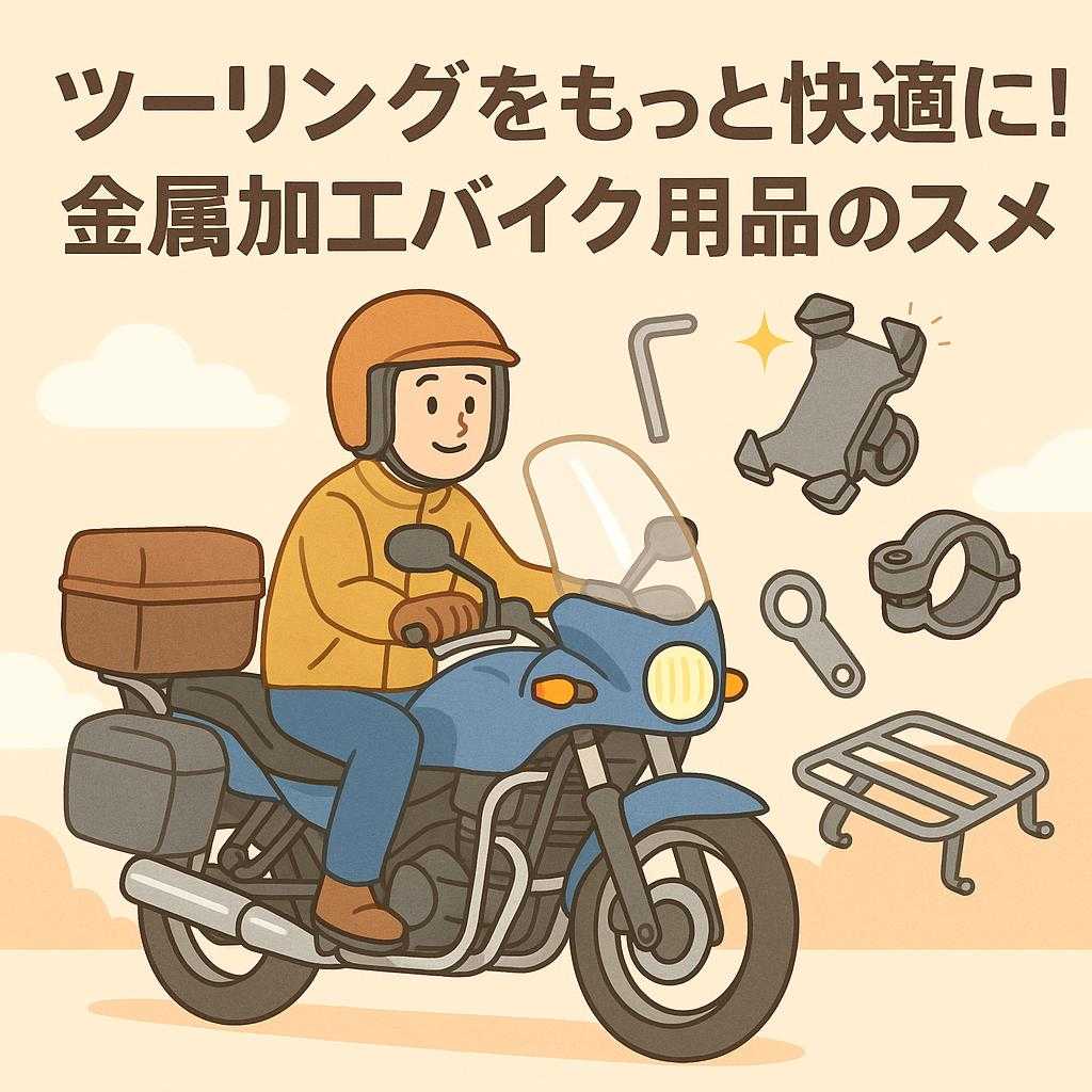 ツーリングをもっと快適に!金属加工バイク用品のススメ