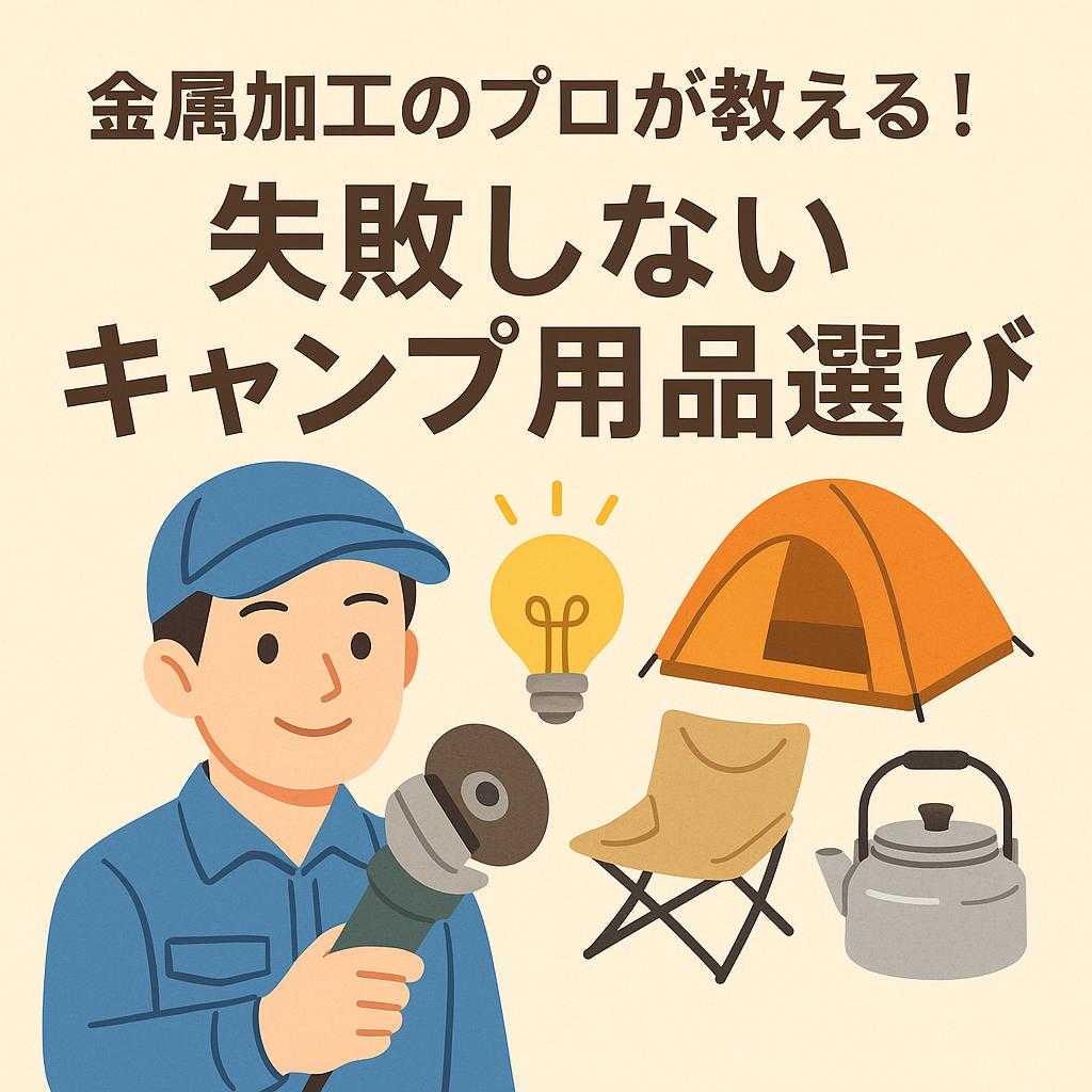 金属加工のプロが教える!失敗しないキャンプ用品選び